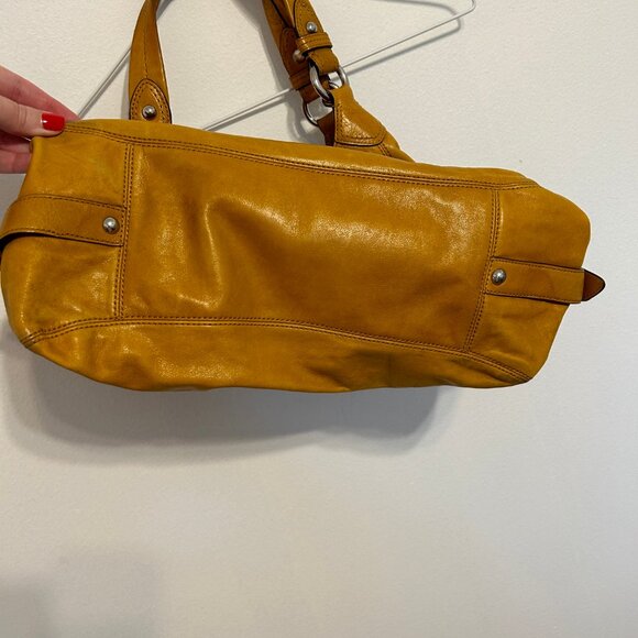 Coach Mustard Maggie Leather Purse - Picture 8 of 16
